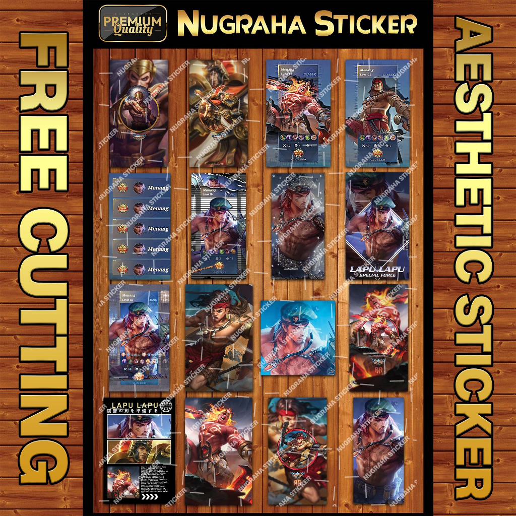 

(160 PCS) Sticker Lapu-Lapu MLBB (Sticker Mobile Legends)