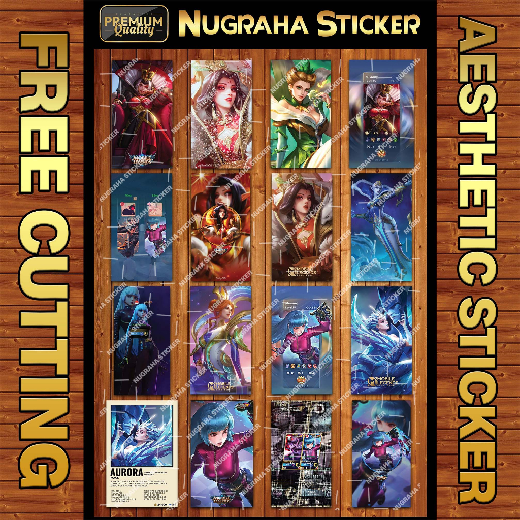 

(176 PCS) Sticker Aurora MLBB (Sticker Mobile Legends)
