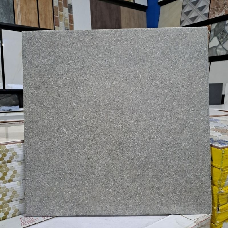 keramik lantai kasar abu / keramik garasi / keramik teras / keramik mulia 50x50 STONELLA LIGH GREY
