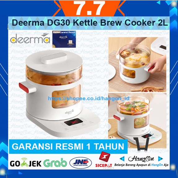 Deerma DG30 Kettle LED Smart Screen 2L Brew Cooker Master Panci Elektrik Steam Kukus Rebus Serbaguna