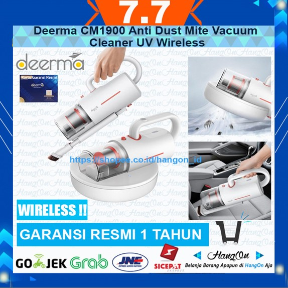 Deerma CM1900 Anti Dust Mite Tungau Vacuum Cleaner UV Wireless sedot tungau penyedot debu tanpa kabel