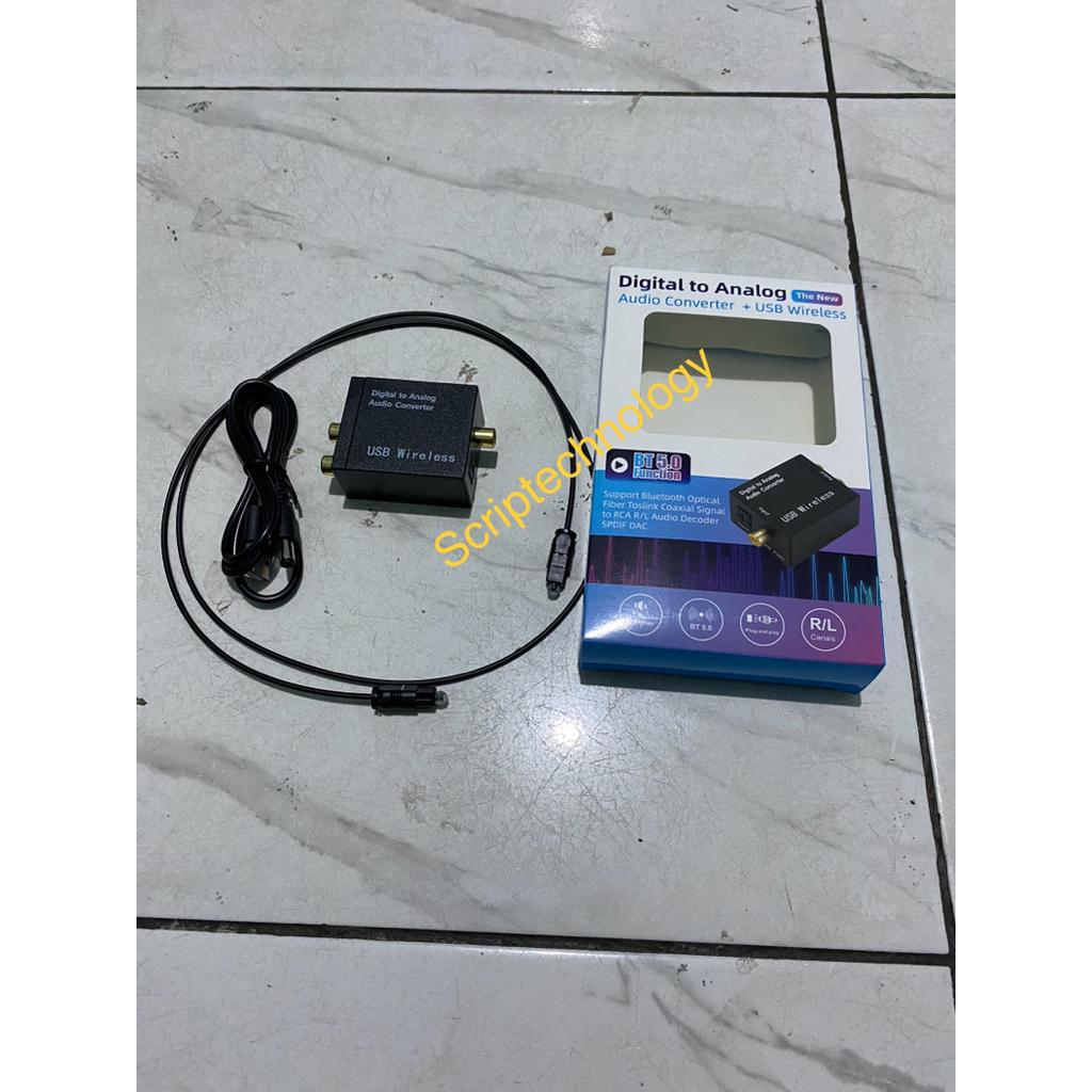 Converter Digital to Analog Bluetooth Audio With Kabel Toslink