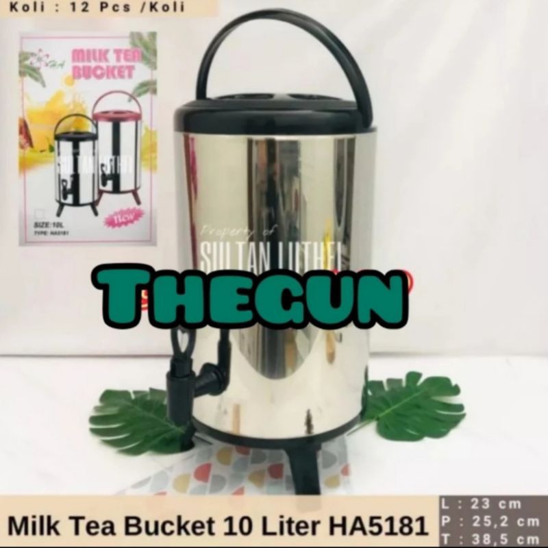 WATER JUG MILK TEA BUCKET 10 LITER STAINLESS