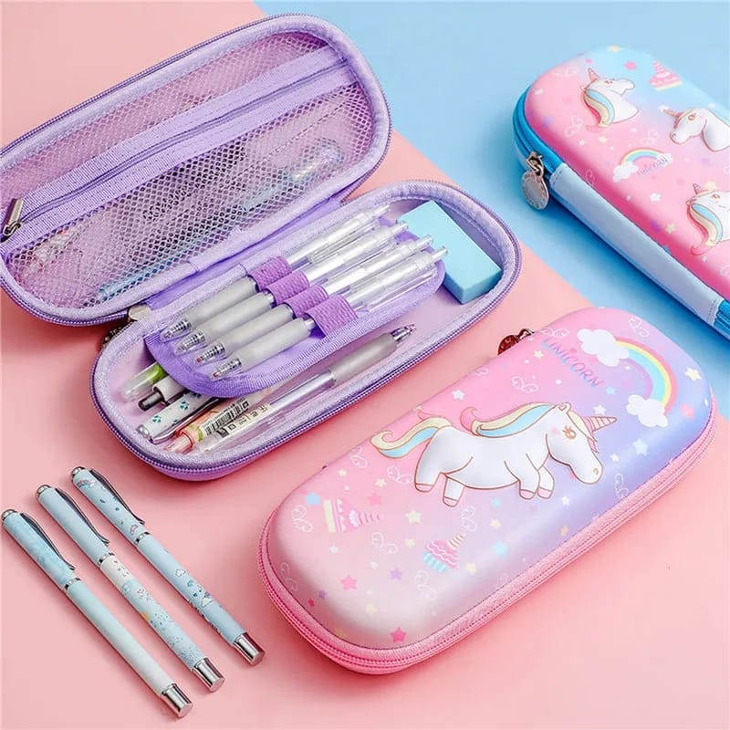 Tempat Pensil 3D Eva Timbul Waterproof Kotak Pensil HardCase Packing Mika Alat Tulis Anak Cewek Cowok