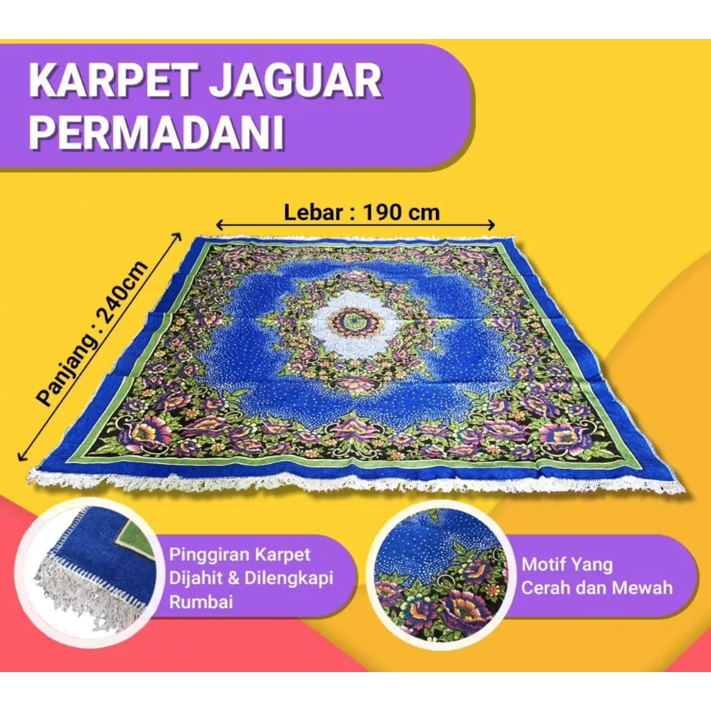 KARPET JAGUAR PERMADANI RUMBAI 240x190 / HAMBAL JAGUAR/