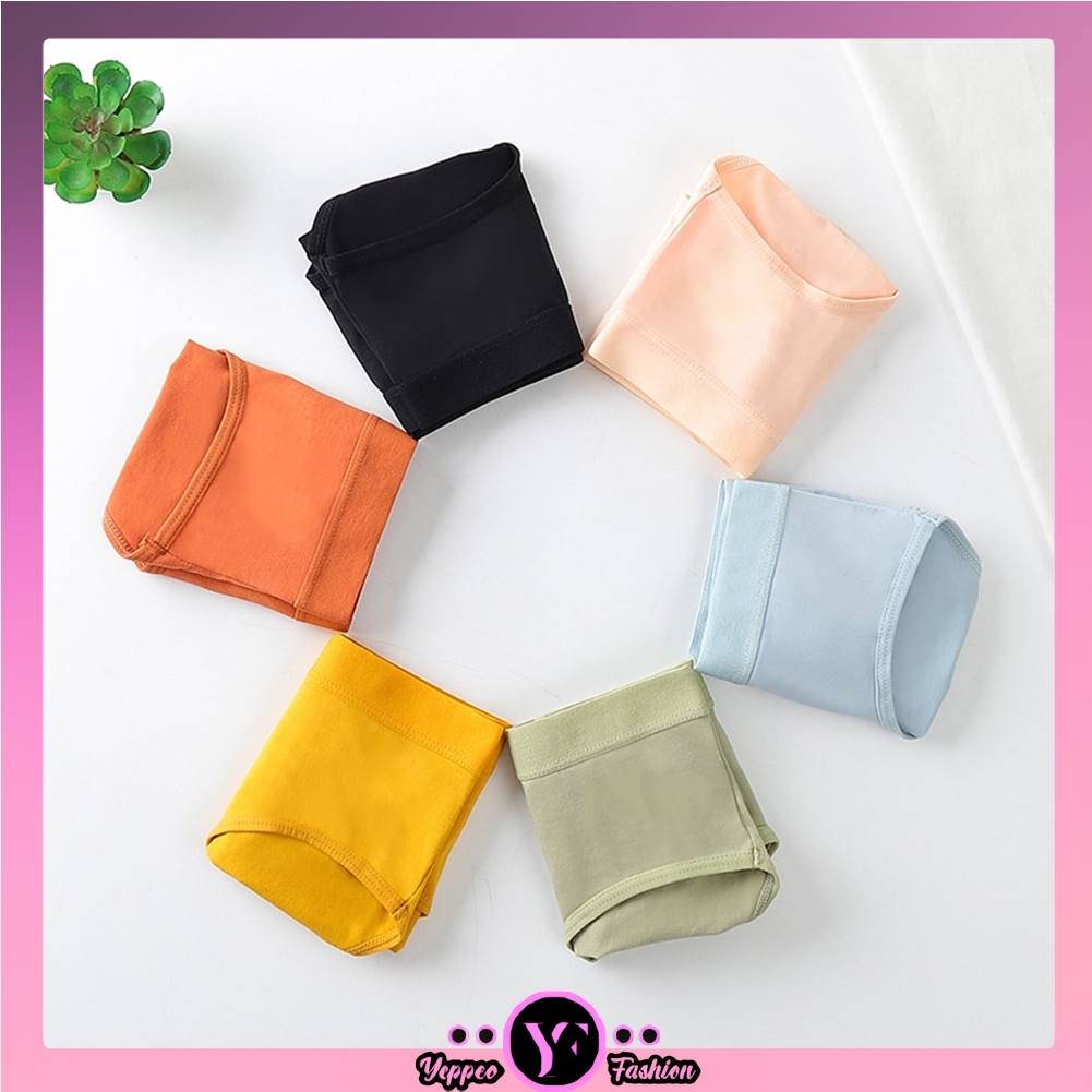 •YF• CD501 Celana Dalam Wanita Underwear Cewek Polos Celana Dalam Sexy Gaya Korea Bahan Katun COD