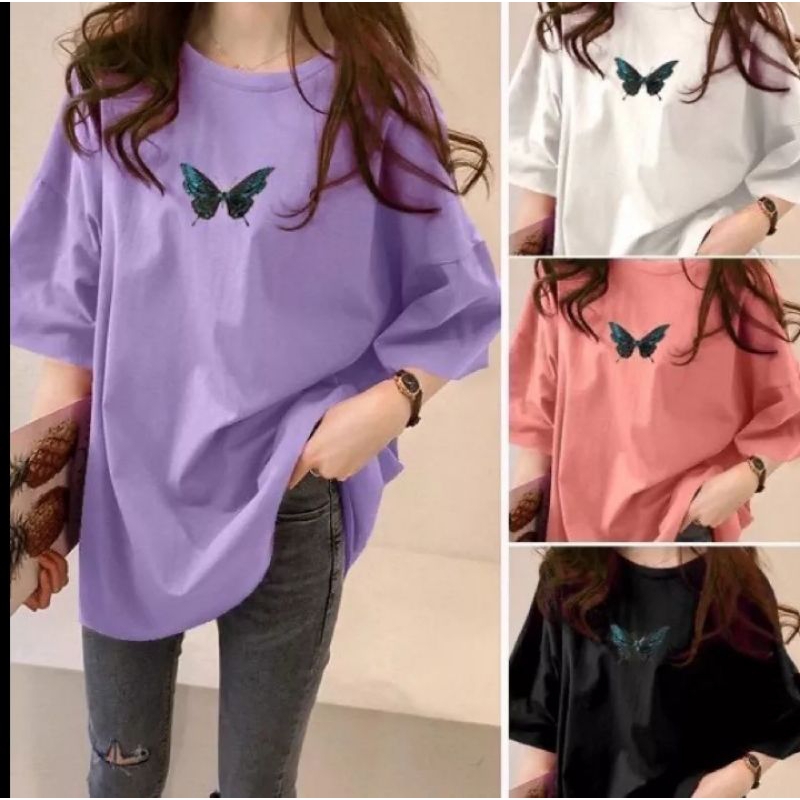 kaos oversize| kaos butterfly| kaos kupu kupu