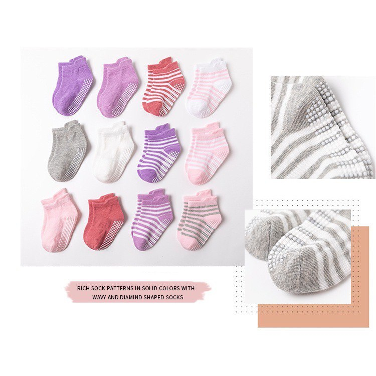 LID149 - 6in1 Kaos Kaki Bayi Baby Socks isi 6 pasang kaos kaki anak balita anti slipAffordable Quality!