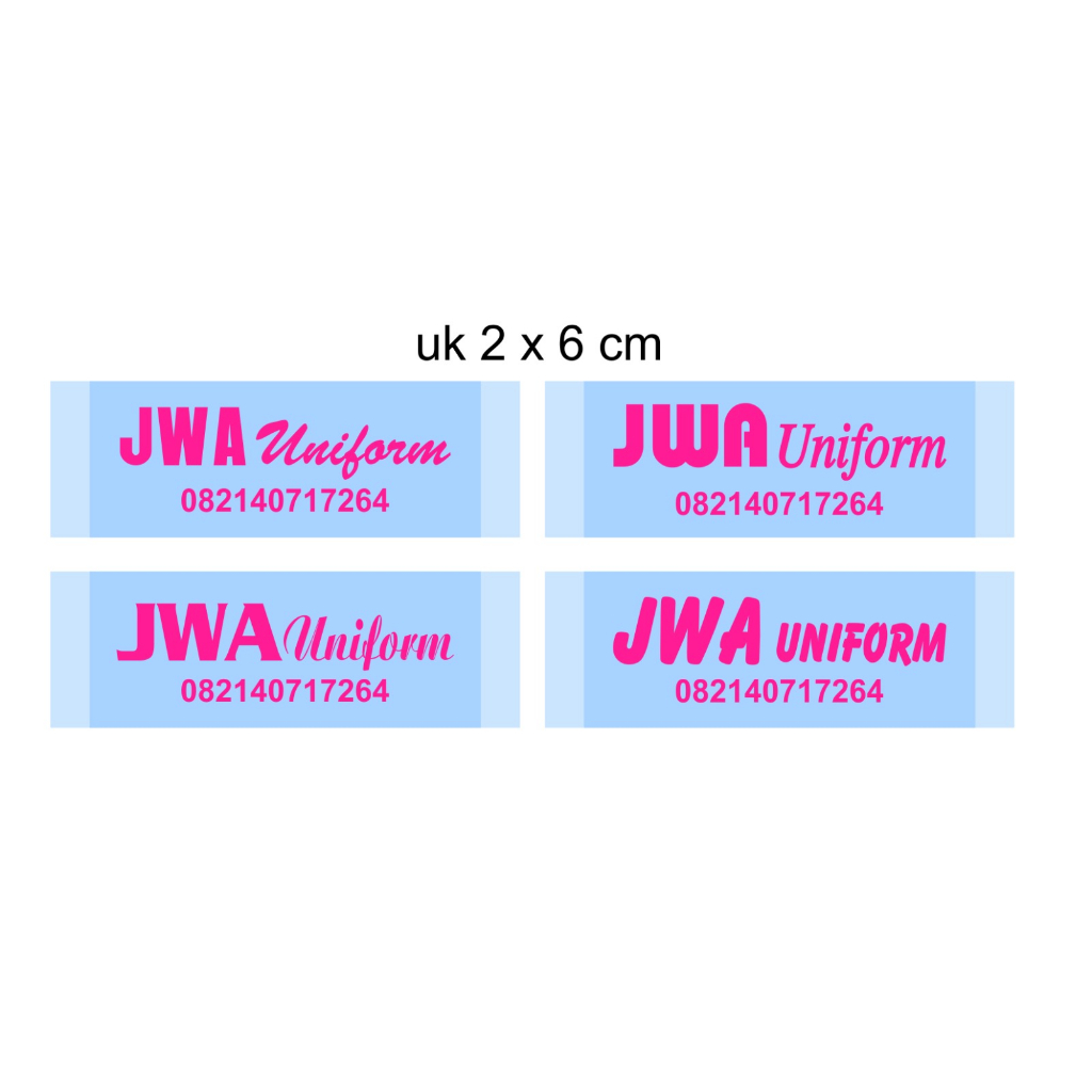 

label woven JWA uniform
