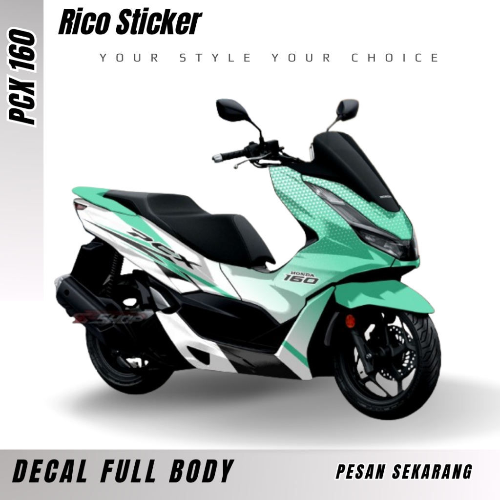 StripingTerbaru New PCX 160 Modifikasi Pelindung Full Body di Lapisi Laminasi