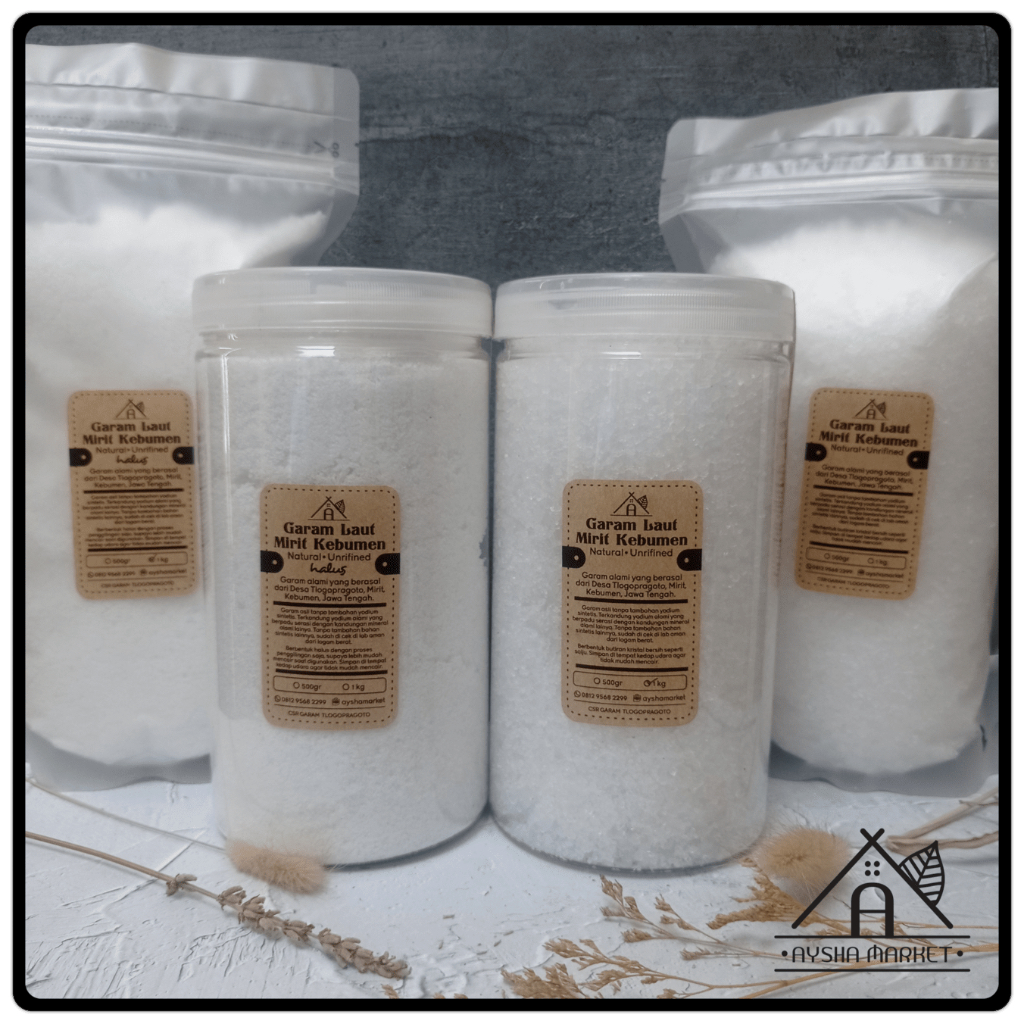 

garam sehat organik tanpa pemutih sea salt -+1kg mirit kebumen