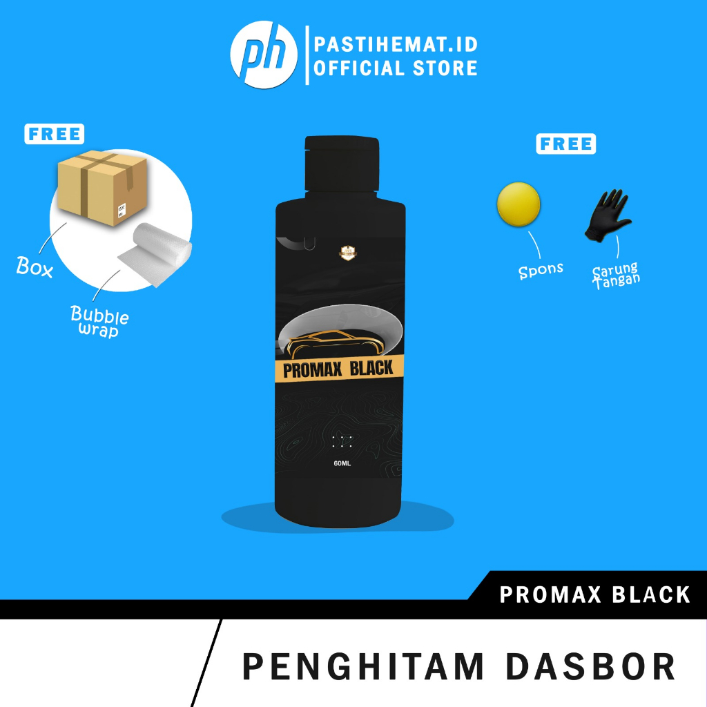 (GRATIS SARUNG TANGAN DAN SPONS) Aero Black penghitam body kendaraan 30 ml