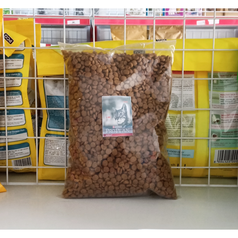 Makanan Kucing Kering Proplan Adult Salmon Repack 1 kg Cat Food