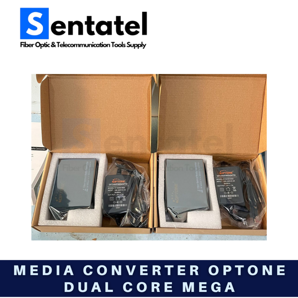 OPTONE MEDIA CONVERTER DUAL CORE MEGA 10/100 BASE 25KM