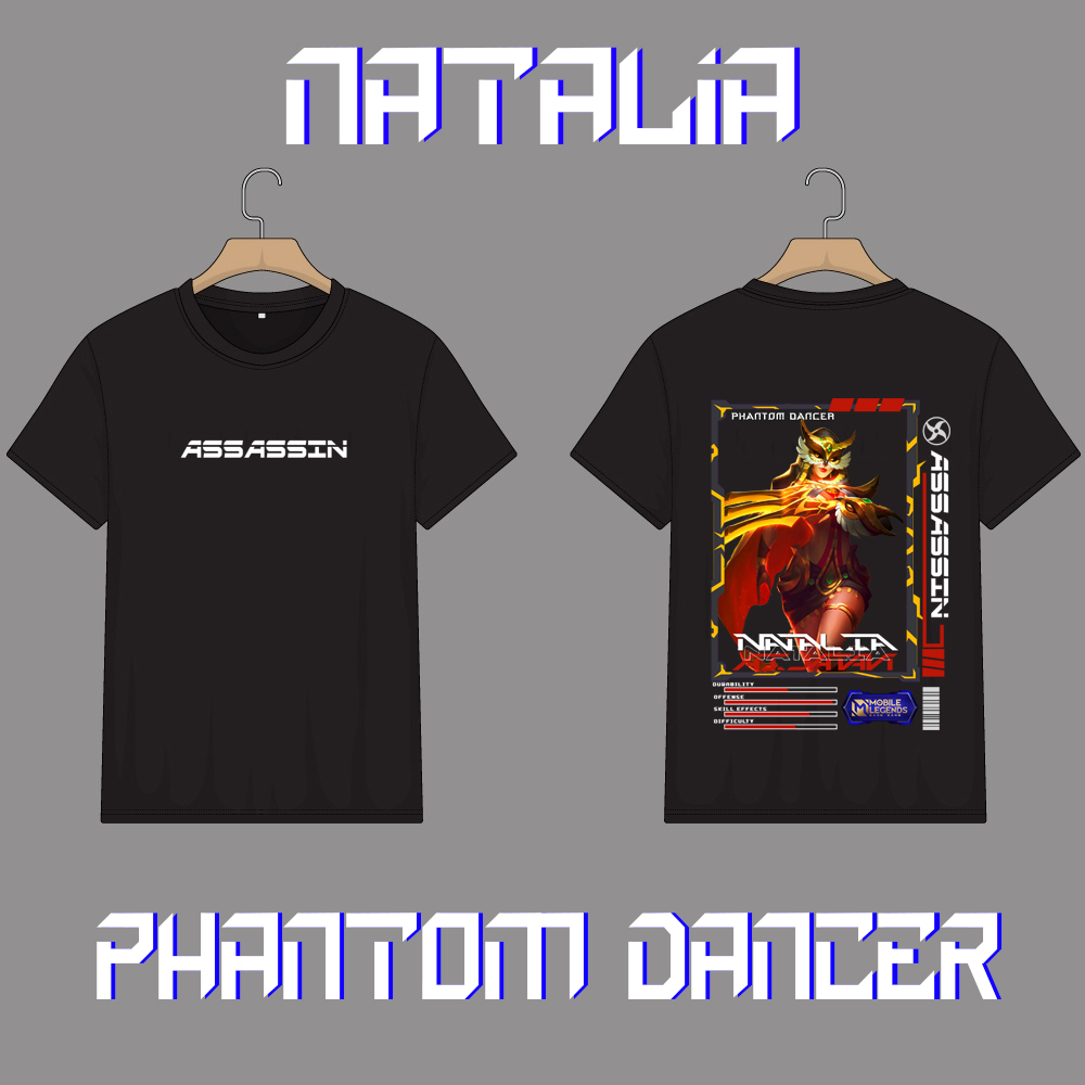 KAOS ANAK HERO MOBILE LEGEND NATALIA ASSASSIN SKIN KEREN//KAOS ML//KAOS ANAK MOBILE LEGEND//KAOS ANA