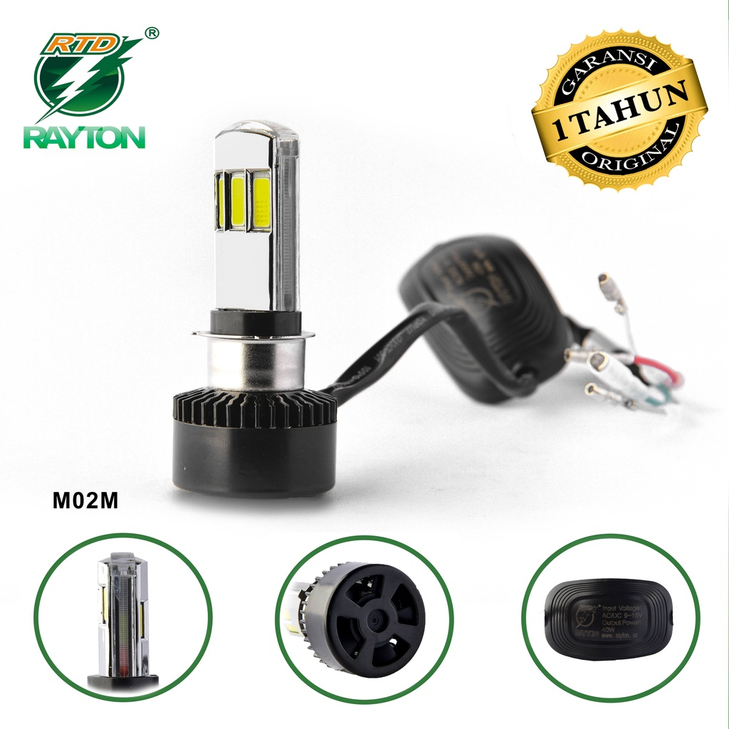 Lampu LED Motor RTD Rayton M02M RGB Original - Lampu Depan H6