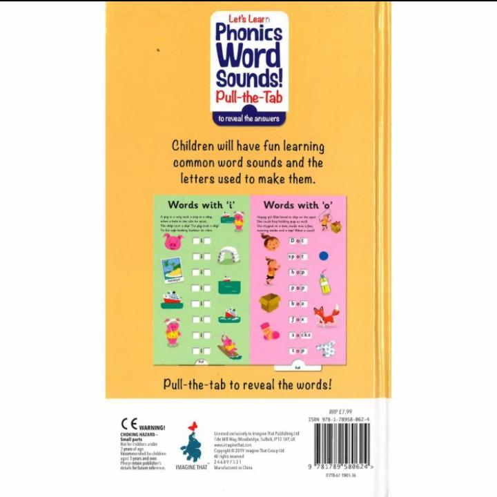 Buku Anak Import - Let's Learn Phonic Word Sound Pull the Tab (Key Stage 1)