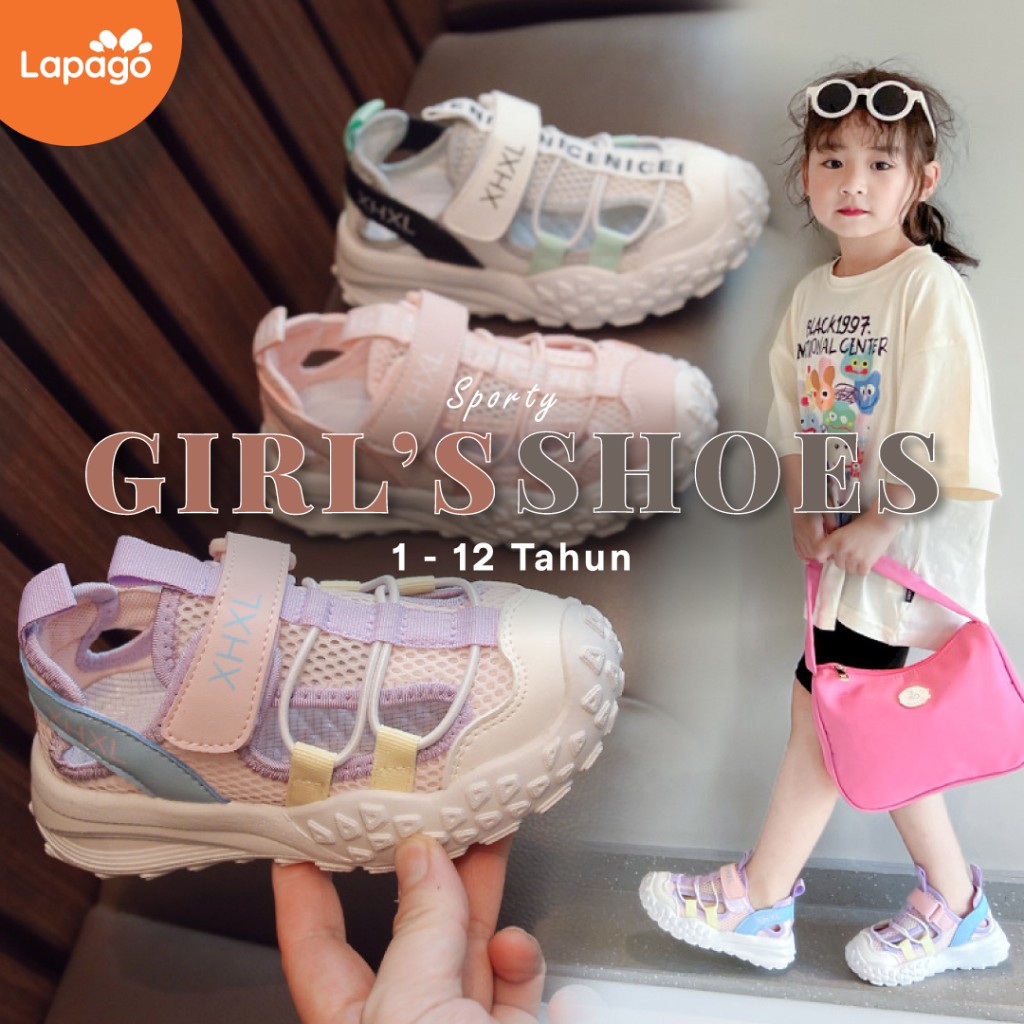 LAPAGO - Sepatu Sneaker Casual Anak Laki Laki Perempuan Korea Usia 1 - 12 Tahun Type MGB