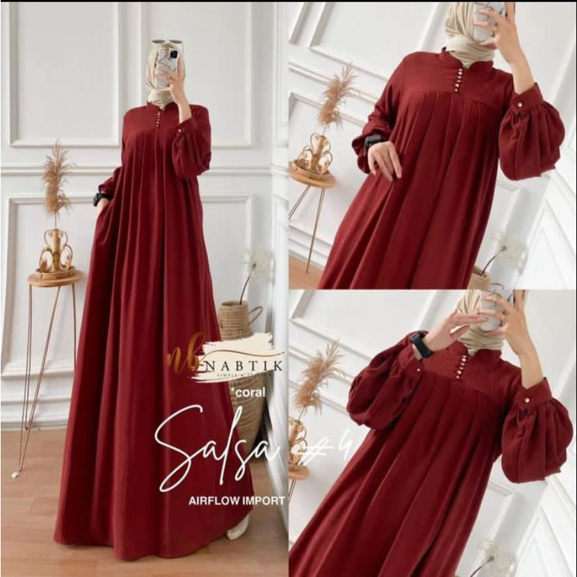 SALSA DRESS CRINCLE // GAMIS MUSLIMAH CRINCLE AIRFLOW