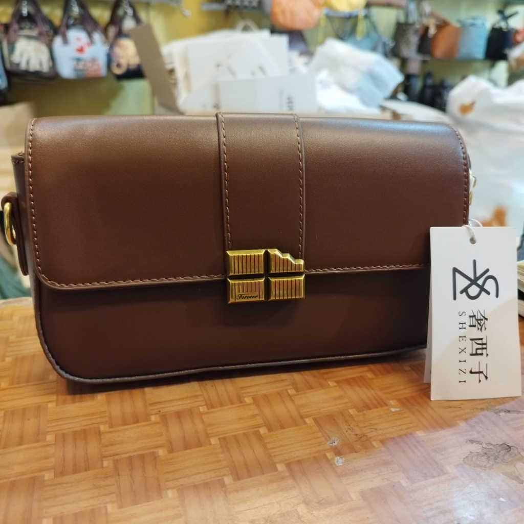 (PINK_IMP)   Shexizi New Import Tas fashion Wanita. Bisa Sling / Shoulder . Ready 5 Warna . Bahan Kulit . Premium