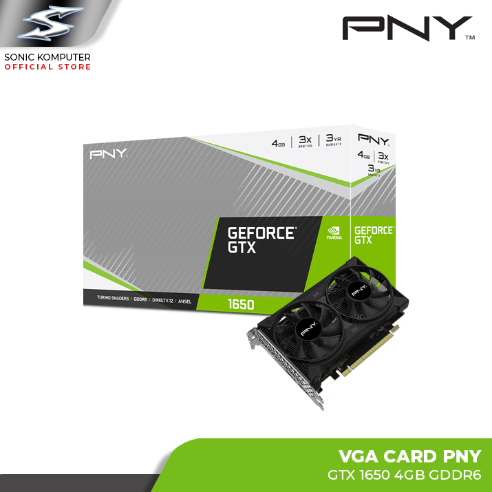 VGA PNY GeForce GTX 1650 4GB GDDR6 Dual Fan