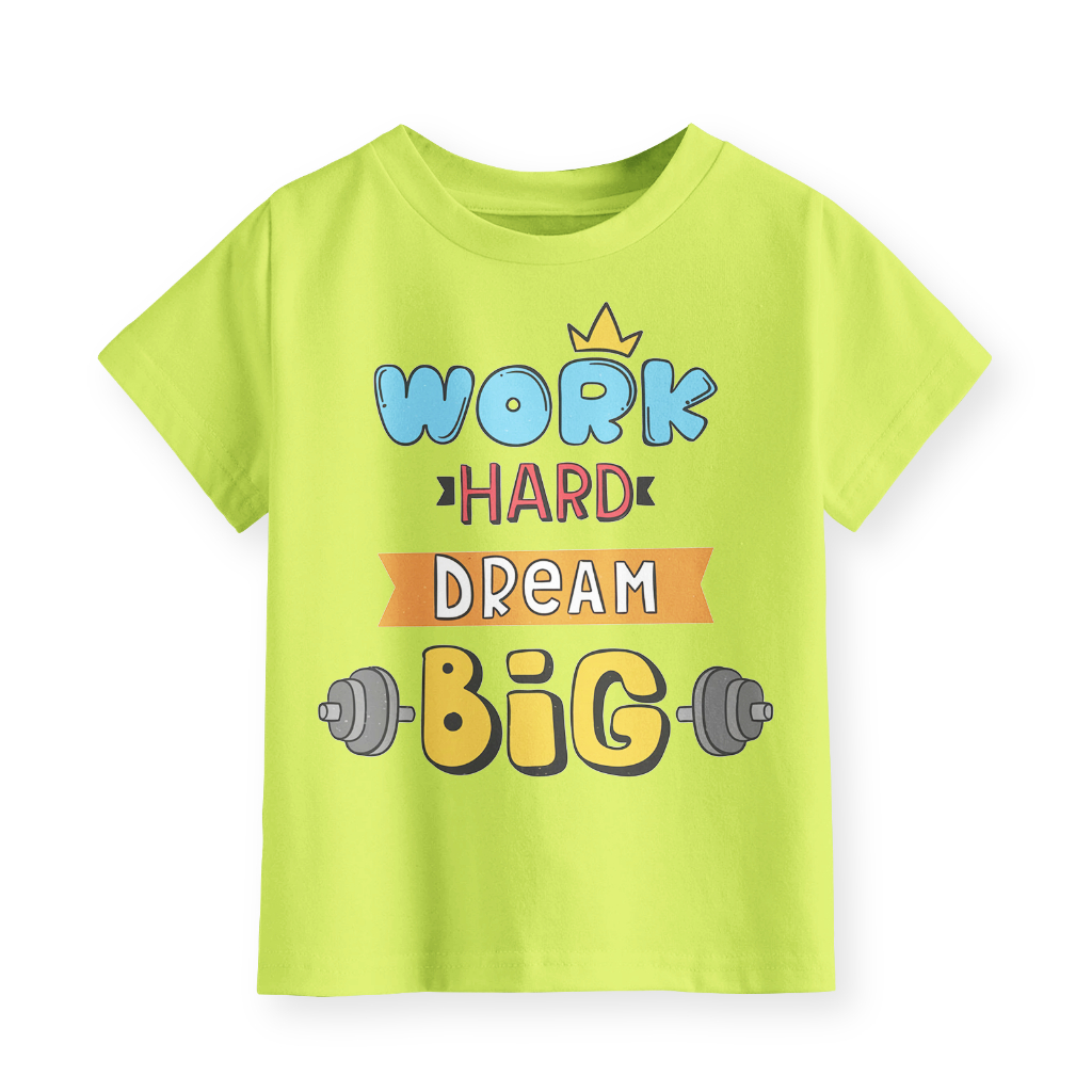 Kaos Anak Laki Laki Perempuan Unisex Terbaru Motif Work Hard