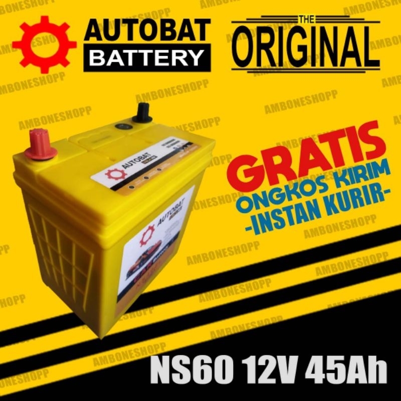 Aki Mobil Autobat NS60/NS60L Aki Kering 12V 45AH