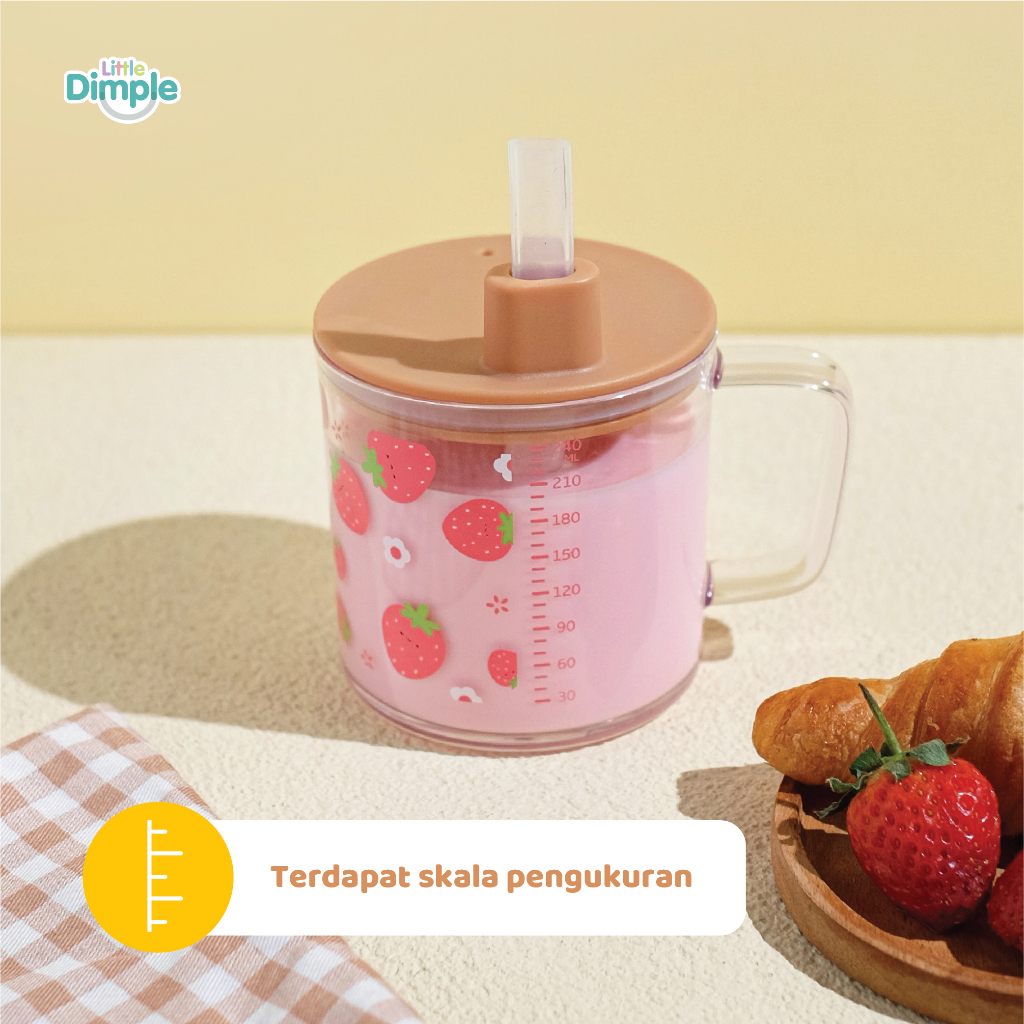 Little Dimple 3in1 Toddler Trainer Cup - Multipurpose Milk Cup Training Cup Gelas Anak