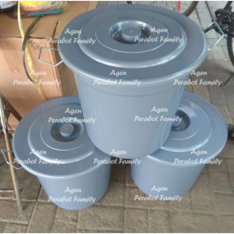 Ember Plastik 40 Liter + Tutup / Ember Kuping Abu Plastik 40L + Tutup