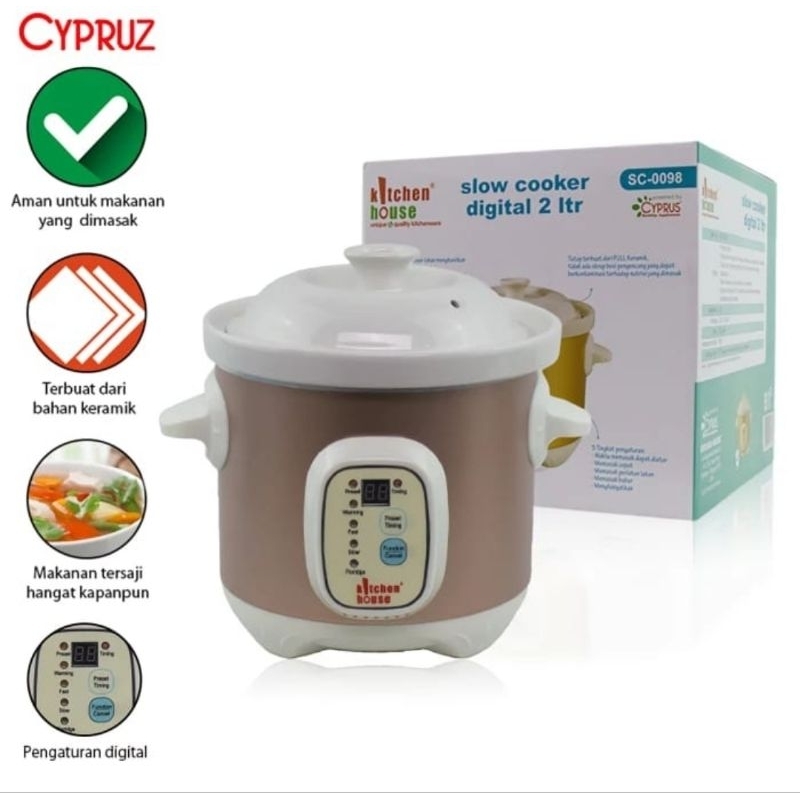 CYPRUZ SLOW COOKER SC 0097 DIGITAL / PEMASAK LAMBAT SC 0066 MANUAL / SLOW COOKER CYPRUZ SC 0098 DIGI