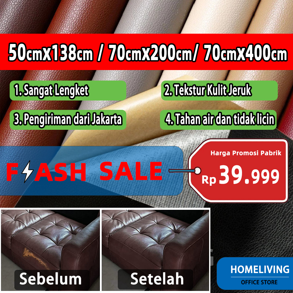 【Masukkan kode &quot;PYSX06231&quot; untuk diskon instan 15%, hingga 10.000】COD 70CM*400CM/70CM*200CM/50CM*138CM Pengiriman gratis Tempat Lokal Fast Delivery Lem impor yang kuat Sticker Kulit Sofa Leather Repair Sticker Cover Perbaikan Kuli