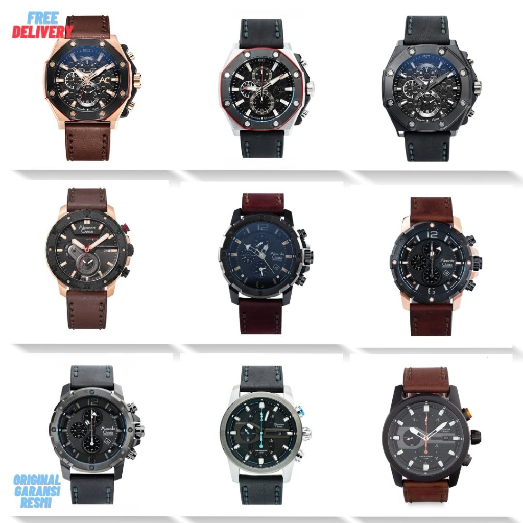 ORIGINAL QUALITY ALEXANDRE CHRISTIE AC9601 AC 9601 AC 6627 AC 6562 AC 6410 - jam tangan pria alexand