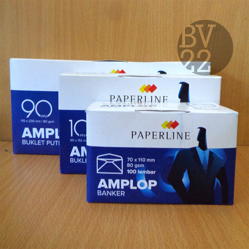 

Amplop Paperline - 100 lembar - 80 gsm - 104, 90 pps