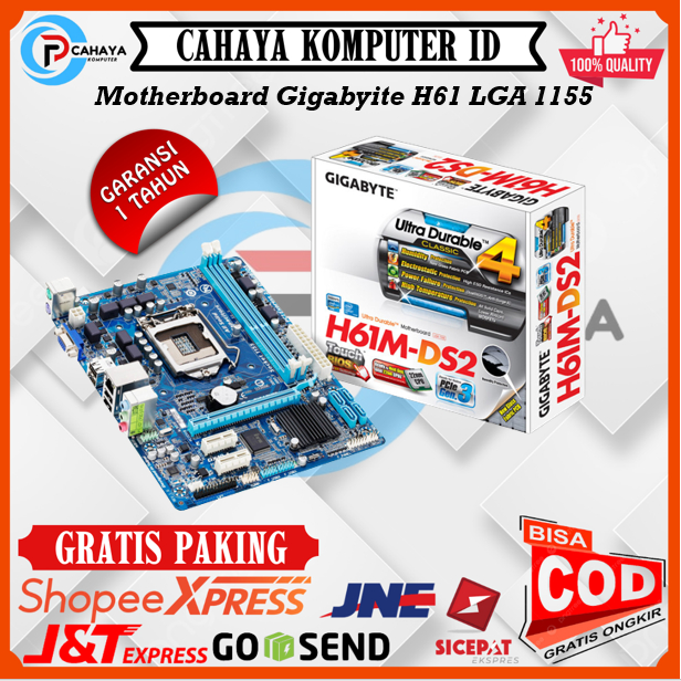 Motherboard Gigabyte H61M-DS2 - LGA 1155 DDR3 - Mainboard Intel