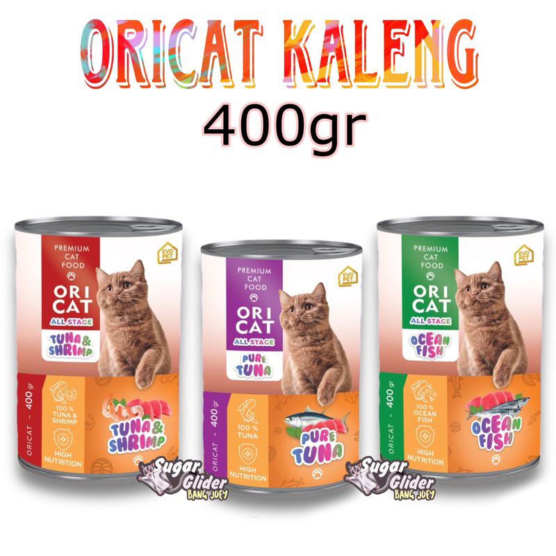 ORICAT ORI CAT KALENG KLG 400gr all USIA KUCING ADULT KITTEN Ocean Fish pure Tuna Shrimp bang joey