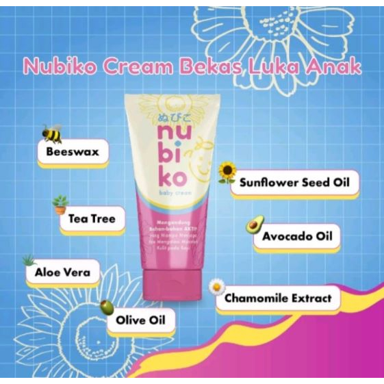 NUBIKO Krim Penghilang Bekas Luka bekas gigitan nyamuk ruam popok | Cream Penghilang Bekas Luka Anak NUBIKO 50gr