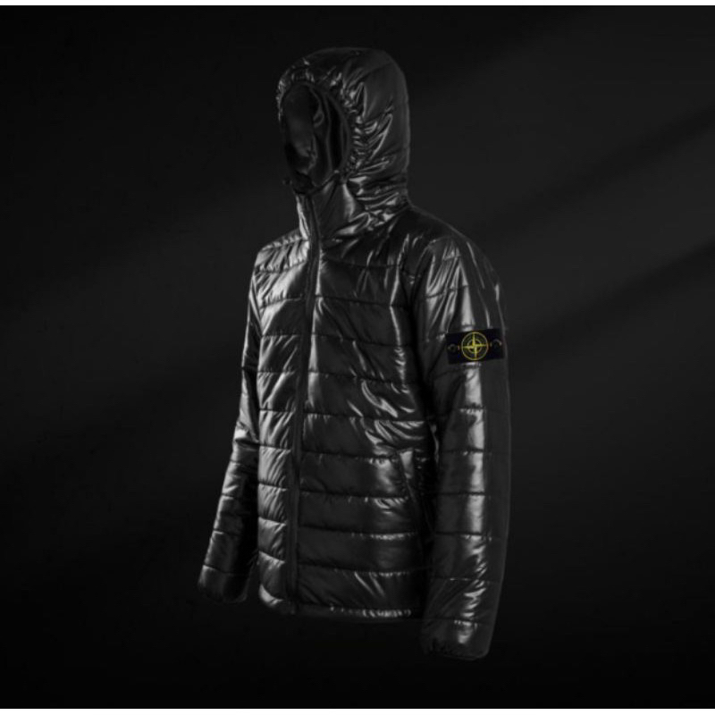 Jaket puffer stone isslandd / Jaket gelembung island full lable and tagg