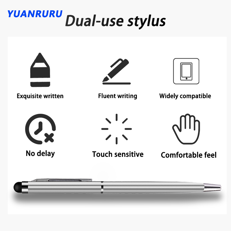 Stylus Pen 2 in 1  Stylus Pen Andorid Ballpoint Pensil HP Pen HP  Stylus Pen Universal Stylus For for Android HP Tablet Drawing Stylus Handphone Universal Touch Screen Bolpen Stilus