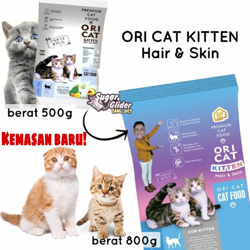 ORI CAT KITTEN 800 GRAM Makanan Anak Kucing Kering Oricat Junior Kitten 800gram 500 gr