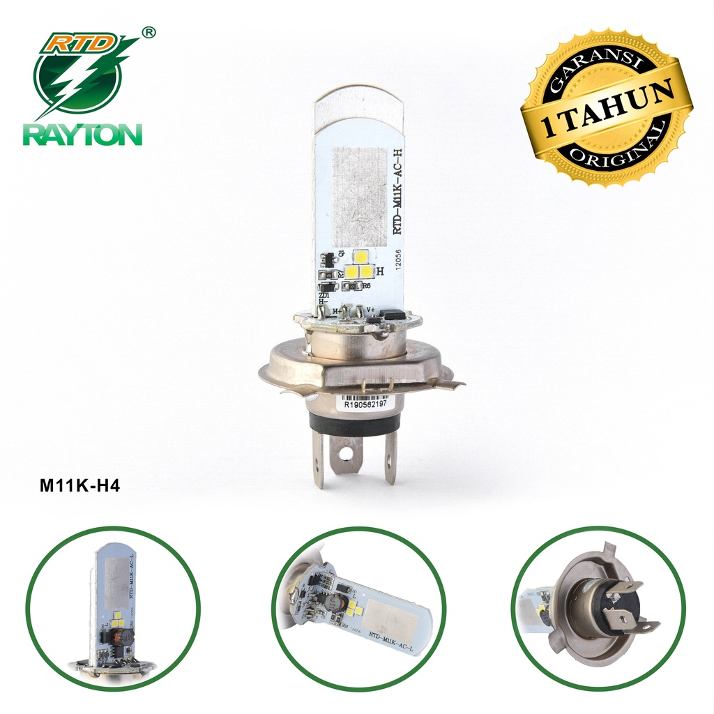 Lampu Depan RTD Rayton Led Otomotif Motor Lampu Utama Motor Led Rayton RTD M11K-H4 Original