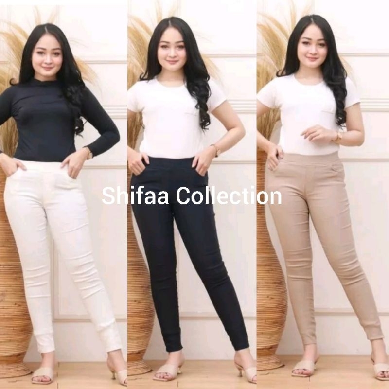 Celana Legging Panjang Dewasa / Legging Murah / Legging Jumbo / Celana Panjang / Celana Kerja / Wanita Baggy /Celana Jeans Wanita / Celana Jeans Jumbo Wanita / Celana Legging Bahan Twill Combad Diamonds Stread Standar Jumbo Super Jumbo