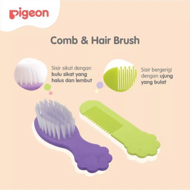 Sisir baby Comb & Brush || Pigeon