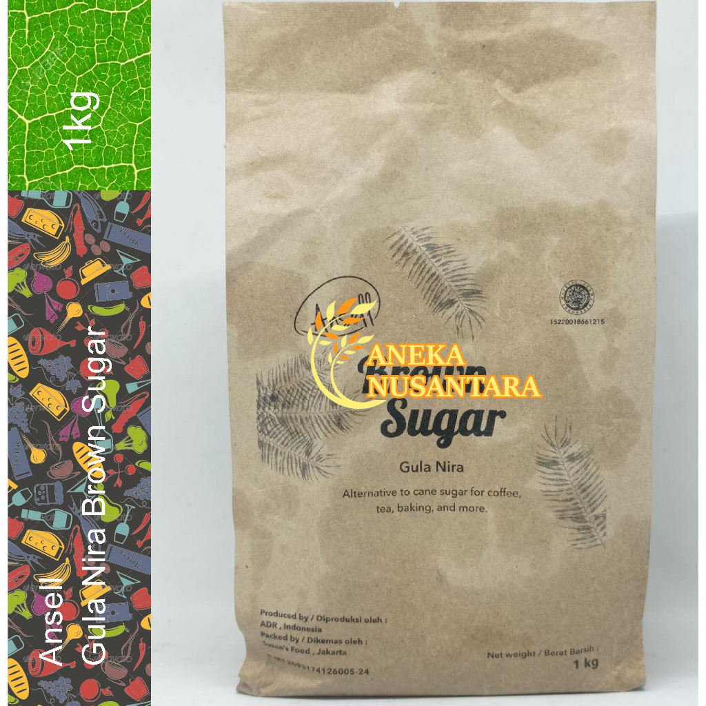 Gula Nira Ansell Brown Sugar 1 kg Brown Sugar Bubuk Gula Merah 1kg