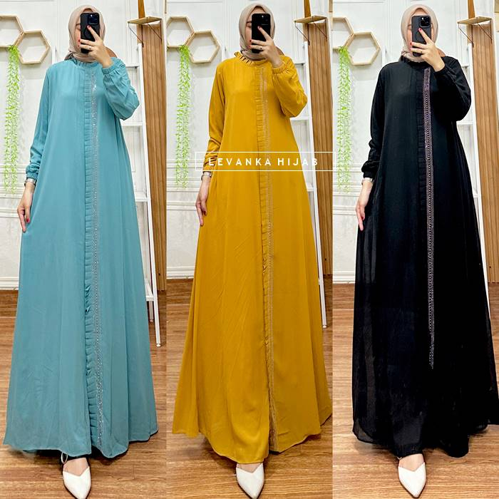 Gamis Terbaru Ceruty Babydoll Premium / OLLA Dress Cerutty