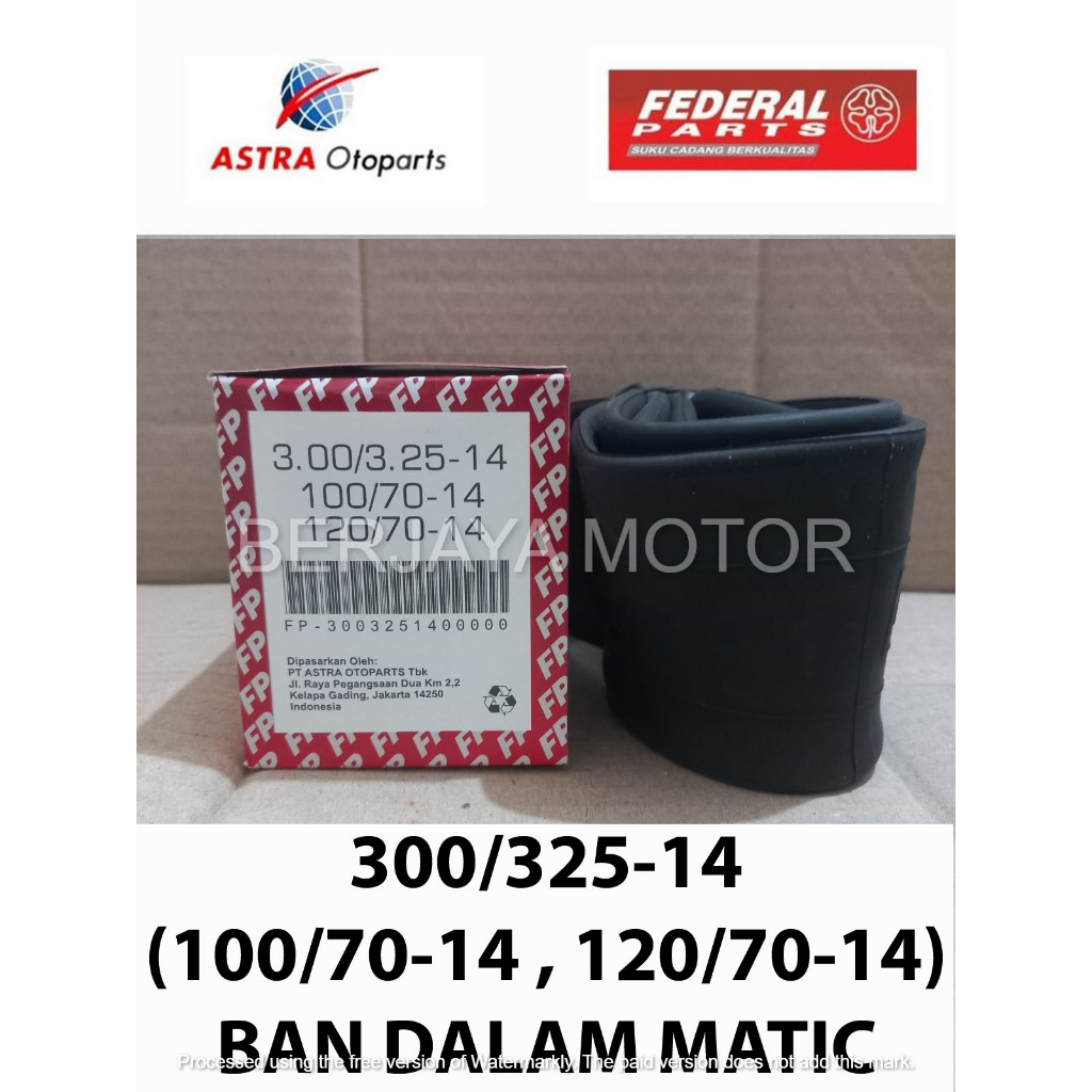 BAN DALAM FEDERAL RING 14 300/325-14 / 100/70-14,120/70-14 MOTOR MATIC