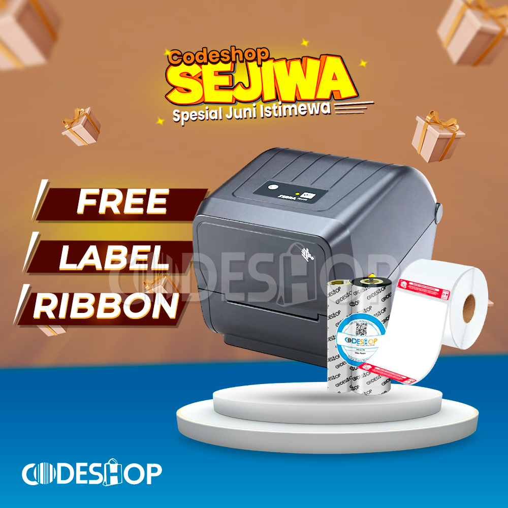 Printer Stiker Label Barcode ZEBRA ZD220 Direct Thermal Semicoated ZD 220