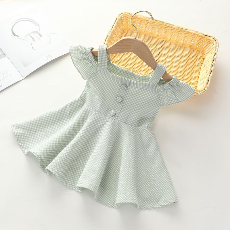 Dress baju anak dan bayi motif sabrina dengan kancing