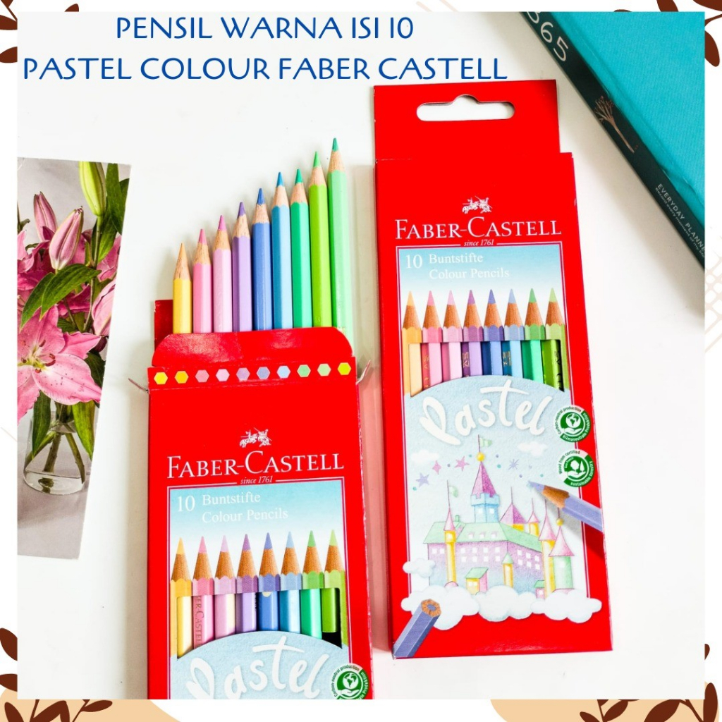 

PENSIL WARNA 1 PACK ISI 10 PASTEL COLOUR FABER CASTELL BUNTSTIFTE COD TERMURAH ALAT TULIS KANTOR MEWARNAI