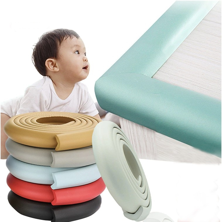 C135 Pelindung Sudut Siku Sisi Meja Kursi Tangga 2M Empuk Tebal Aman + Double Tape Perekat Corner Protector Baby Safety Keamanan