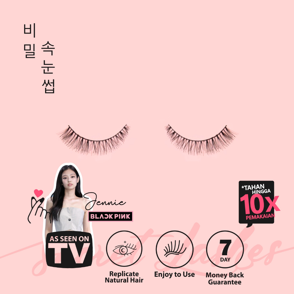 Secret Lashes Hestia Eyelash Extension Douyin Korea Lembut 3D Lentik Bulu Mata Palsu Wonyoung Lash F